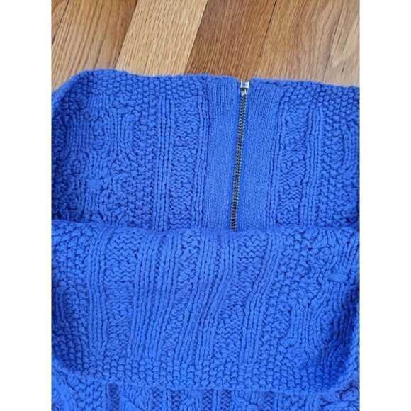 Icelandic Design Women's Medium Cable Knit Sweater Purple Silk Angora Full Zip - Picture 11 of 12